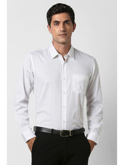 Peter England - Men White Full Sleeves Formal Shirt