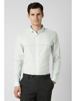 Peter England - Men Light Green Full Sleeves Formal Shirt