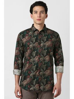 Van Heusen - Men Multi-Color Floral Print Full Sleeves Party Shirt