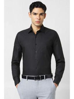 Van Heusen - Men Black Checks Full Sleeves Shirt