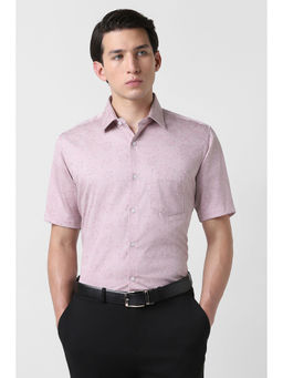 Van Heusen - Men Dusky Pink Print Half Sleeves Shirt