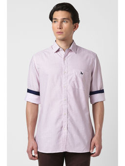 Van Heusen - Men Pink Full Sleeves Casual Shirt