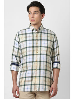 Van Heusen - Men Multi-Color Checks Full Sleeves Casual Shirt