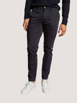 Bruun & Stengade - Men Blue Solid Regular Fit Flat-Front Trouser