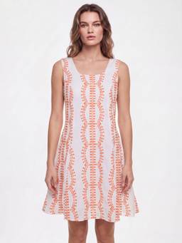 Cover Story - Matthias Printed White Dress