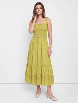 Cover Story - Ophelie Solid Green Dress