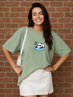HAZUKU - Women's Pista Printed Oversized T-shirt