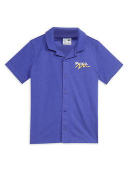 Puma - Classics Drip Knitted Boys Blue Shirt