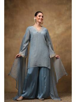 TAHILIYA - Blue Organza Dupatta
