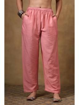 TAHILIYA - Pink Chanderi Silk Farsi Pants