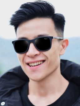 RESIST EYEWEAR - UV Protected Black Wayfarer Sunglasses (58)