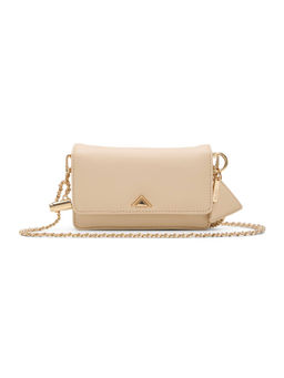 Aldo - FITEVERYTHING Women Beige Sling Bag with Bag Charm and Mirror