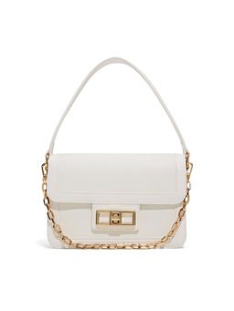 Aldo - KAILIWIA Women White Shoulder Bag with Detachable Strap & Chain