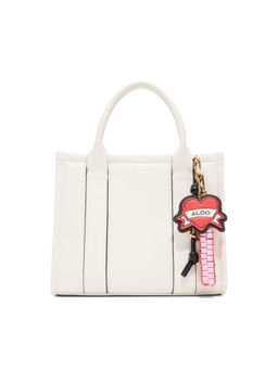 Aldo - WHATISADAM04 Women White Satchel Bag with Pouch & Bag Charm (Set of 3)