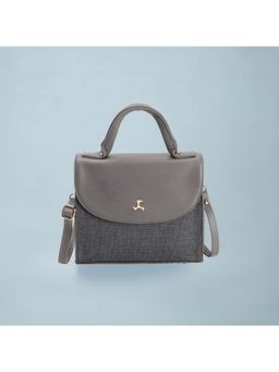 Mochi - Textured Grey Satchel Bag