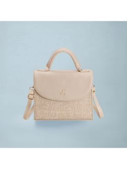 Mochi - Textured Beige Satchel Bag