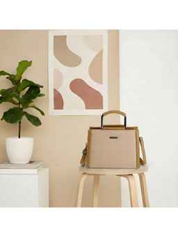Metro - Textured Mustard Satchel Bag