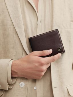 Hidesign - Bonaparte W2 Genuine Leather Men's Tri Fold Brown Wallet (S)