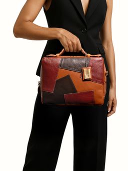 Hidesign - Palais 02 Genuine Leather Women's Orange Crossbody Bag (M)