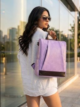 VISMIINTREND - Vegan Leather Lavender Backpack (M)