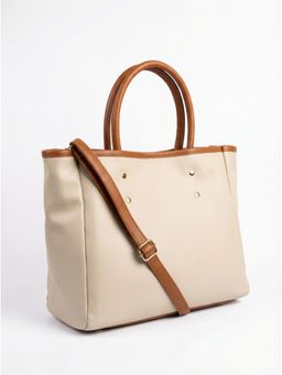 Toteteca - Luxe Off White Shoulder Bag