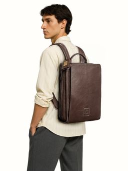 Hidesign - Vendome 02 Genuine Leather Men's Brown Backpack (L)