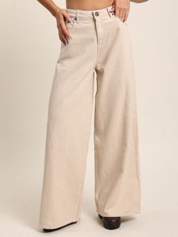 Bene Kleed - Womens Solid Wide Leg Jeans