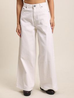 Bene Kleed - Womens Solid Wide Leg Jeans