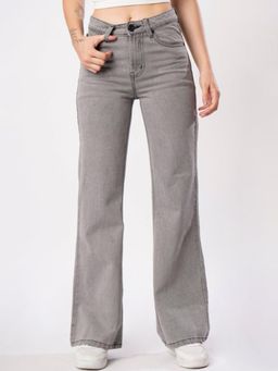 Bene Kleed - Womens Grey Bootcut Stretchable Jeans