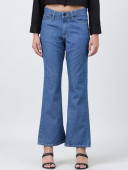 Bene Kleed - Womens Pure Cotton High-Rise Bootcut Jeans