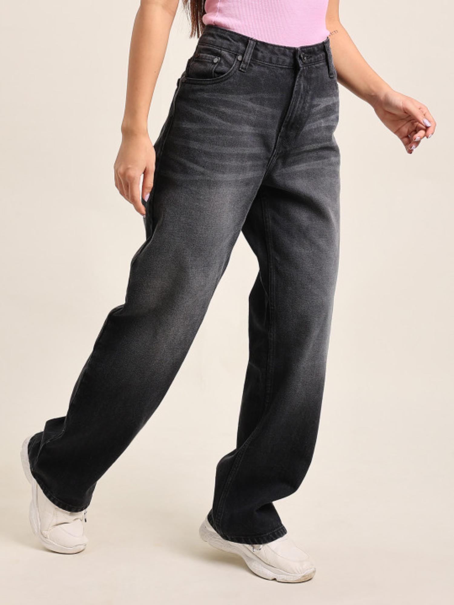 bene kleed Womens Relax Fit Black Jeans-picture-18