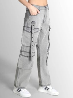 Bene Kleed - Womens Classic Straight Fit High-Rise Mildly Distressed Heavy Fade Jeans