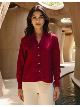 Naava - Handwoven Raw Silk Shirt Roll Up Shirt