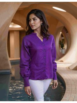 Naava - Handwoven Cotton Mulberry Silk Roll Up Shirt