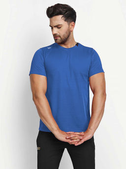 Dida - Men Blue Solid T-Shirt