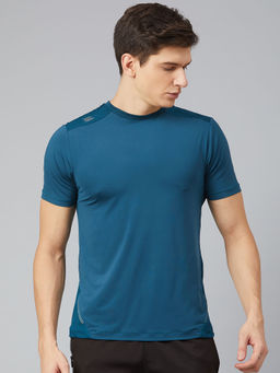 Dida - Men Teal Solid T-Shirt