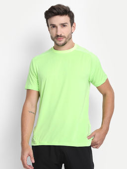 Dida - Men Green Solid T-Shirt