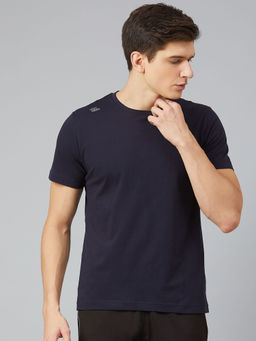 Dida - Men Navy Blue Solid T-Shirt