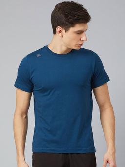 Dida - Men Teal Solid T-Shirt