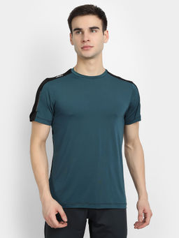 Dida - Men Teal Solid T-Shirt