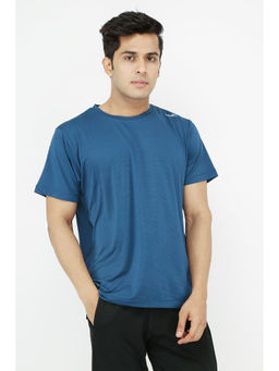Dida - Men Blue Solid T-Shirt
