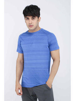 Dida - Men Blue Solid T-Shirt