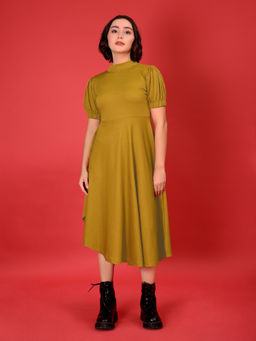 PURVAJA - Women Gold Solid Dress
