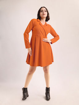 PURVAJA - Women Orange Solid Dress