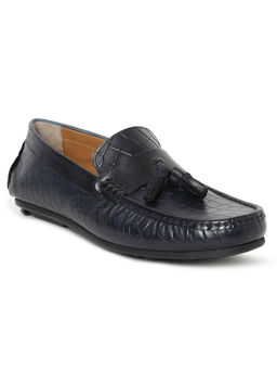 Rare Rabbit - Faro Navy Blue Slip On Loafers