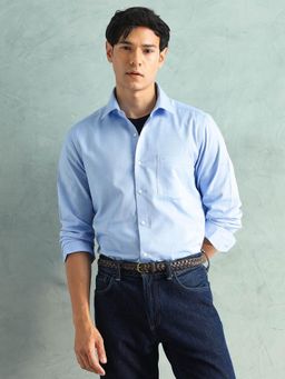 Arrow - Men's Bluetextured Dobby Slim Fit Shirt