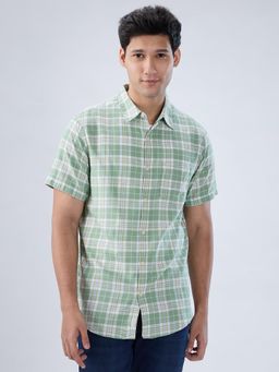 Spykar - Green Check Regular Fit Shirt