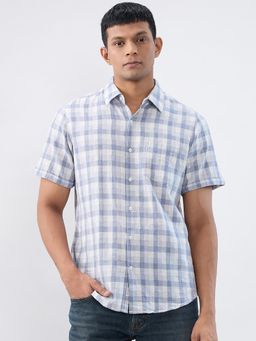 Spykar - Blue Check Regular Fit Shirt