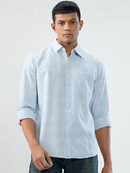 Spykar - Blue Check Regular Fit Shirt