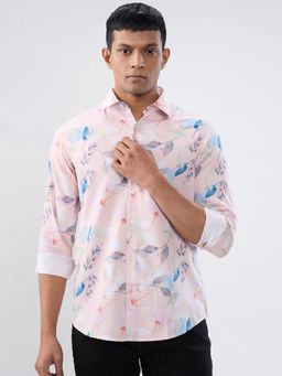 Spykar - Pink Floral Print Regular Fit Shirt